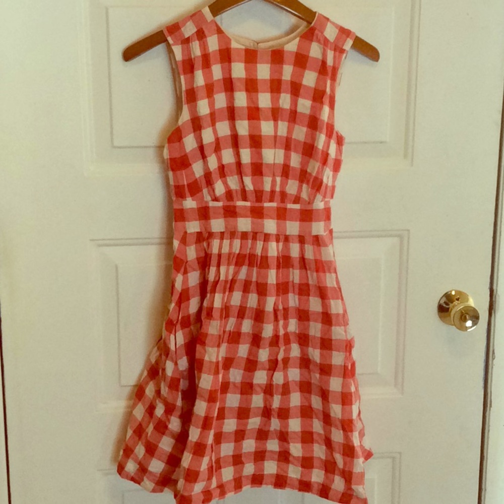 Too Much Fun Dress in Red Plaid